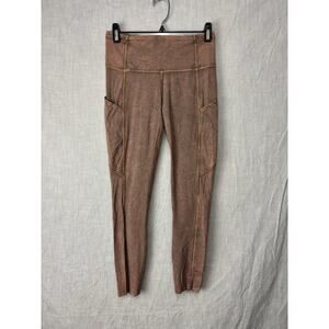 Lululemon Fast Free Tight II 25" Ice Dye Non-Reflective Ice Wash Brown Earth 6